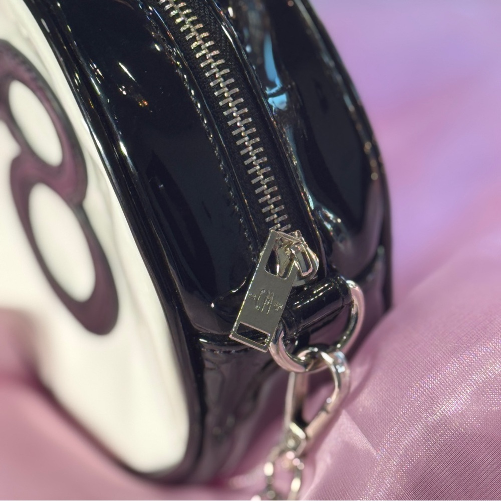 Dolls Kill / Current Mood / Black and White Ying Yang Crossbody Bag - Picture 8 of 10